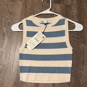 Zara striped crop top